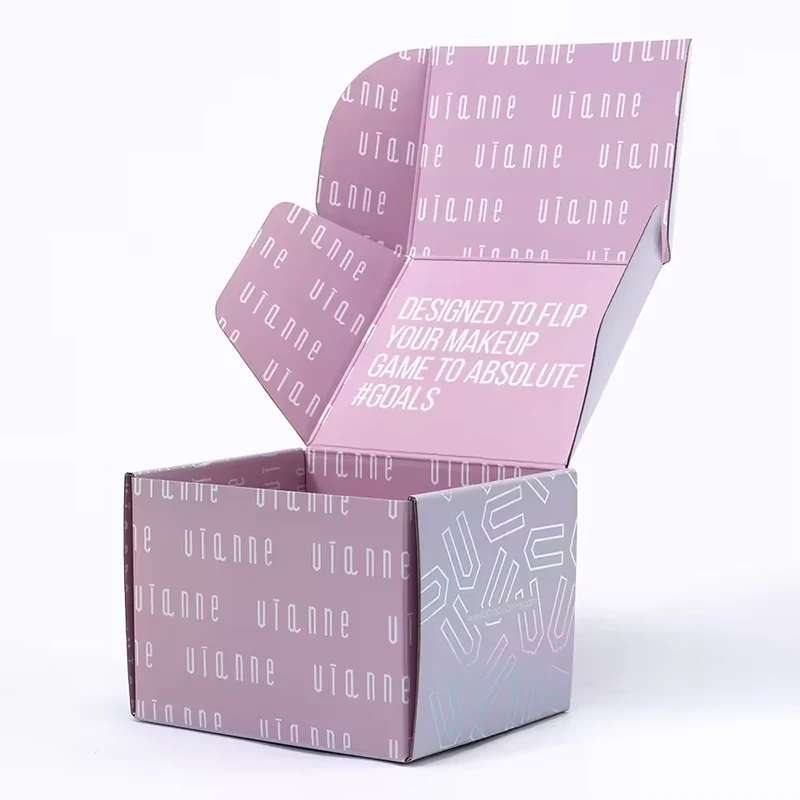 Opvouwbare holograaf roze mailerdoos